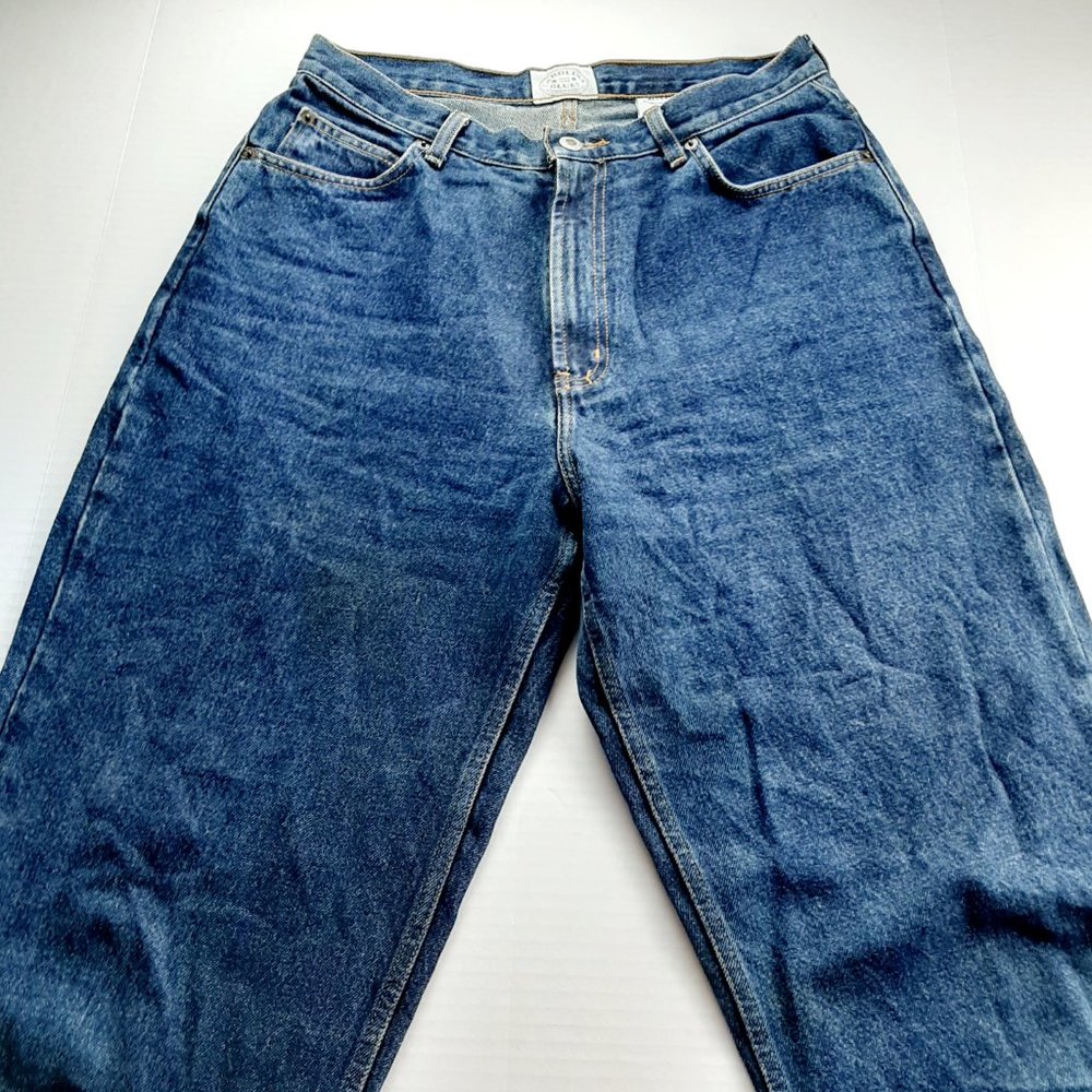 Carolina Blues Women's Relaxed Fit Mom Jeans Size 12 Dark Wash Denim High Rise - Picture 2 of 7